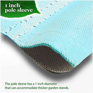 G128 Garden Flag Stand & Garden Flag 12x18 IN Happy Easter White Bunny Double Sided