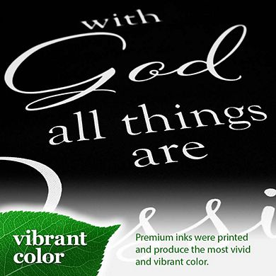 G128 Garden Flag 12x18 Inches With God All Things Possible Printed Blockout Polyester