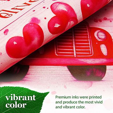 G128 Garden Flag 12x18 Inches Valentine’s Day Cupid Delivery Truck Printed Blockout Polyester