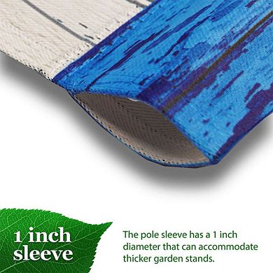 G128 Garden Flag 12x18 Inches Rustic Mason Jar Patriotic Flowers Printed Blockout Polyester