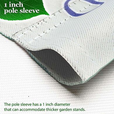 G128 Garden Flag Stand & Garden Flag 12x18 IN Hello Spring Hummingbird Double Sided