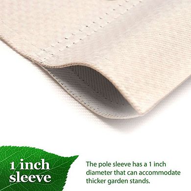 G128 Garden Flag 12x18 Inches Welcome American Flag Flowers Printed Blockout Polyester