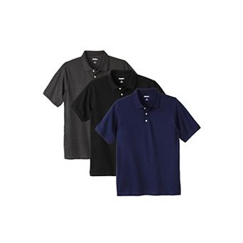 KingSize Men's Big & Tall 3-Pack Piqué Polos