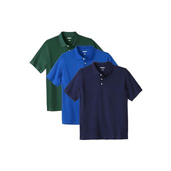KingSize Men's Big & Tall 3-Pack Piqué Polos