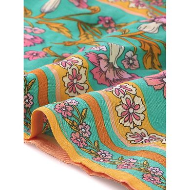 2 Packs Boho Floral Dresses for Women Summer Spaghetti Strap A-Line Flowy Smocked Maxi Dress
