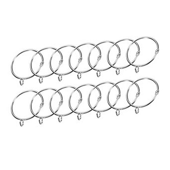 14 pc Openable Curtain Rod Rings with Eyelets 2-Inch
