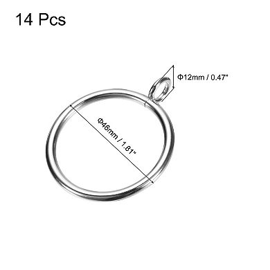 14 PCS Curtain Rod Rings with Eyelets Metal 1.8 Inch