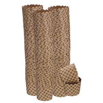 150 pc Paper Baking Cups, Kraft Paper Muffins Liners Cupcake Greaseproof Disposable Bulk Wrappers