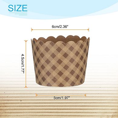 150Pcs Paper Baking Cups, Kraft Paper Muffins Liners Cupcake Greaseproof Disposable Bulk Wrappers
