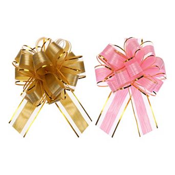 10 pc 7 Inch Large Pull Bow Gift Wrapping Bows Ribbon Organza Bows for Party