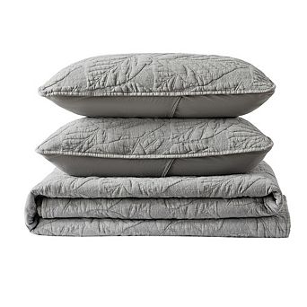 Wholelinens Stonewashed 3 pc Cotton Bedspread Reversible Quilt Set