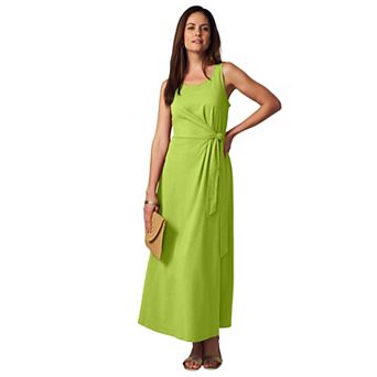 Jessica London Women's Plus Size Side Tie Maxi Dress