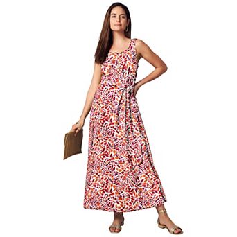 Jessica London Women's Plus Size Side Tie Maxi Dress