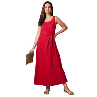 Jessica London Women's Plus Size Side Tie Maxi Dress
