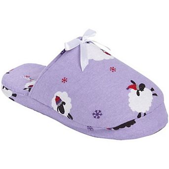 Dreams & Co. Plus Size Flannel Slipper