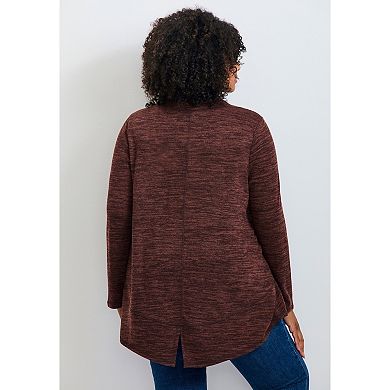 Avenue Women's Plus Size Baylee Hacci Long Sleeve Tunic