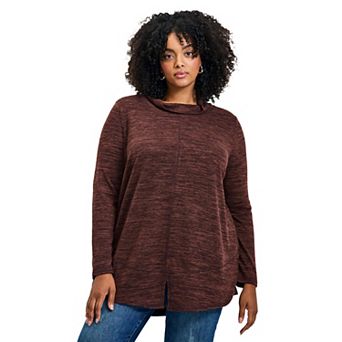 Avenue Women's Plus Size Baylee Hacci Long Sleeve Tunic