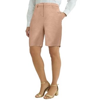 Jessica London Women's Plus Size Tailored Linen Short