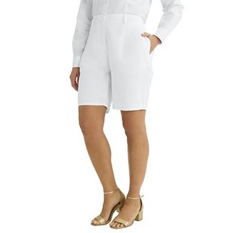 Jessica London Women's Plus Size Tailored Linen Short