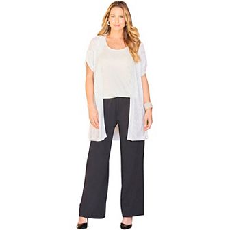 Catherines Women's Plus Size Lurex Cardigan