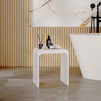 Casainc Freestanding Solid Surface Bathroom Shower Stool