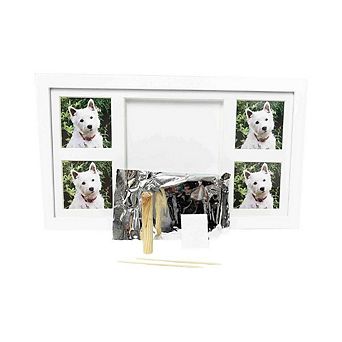 Midlee White 4 Photo Paw Print Frame