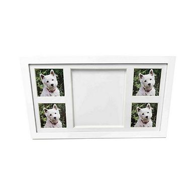 Midlee White 4 Photo Paw Print Frame