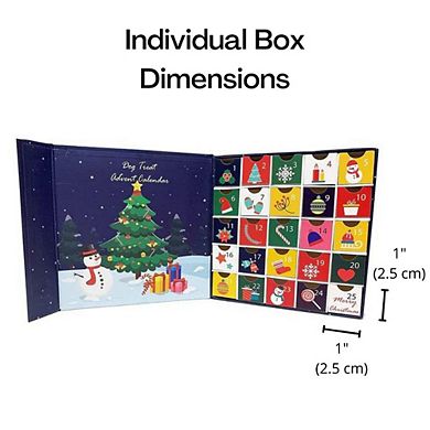 Midlee Christmas Advent Treat Box- Reusable( 8.5" X 8.5". 25")