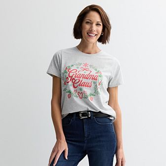 Women's Grandma Claus Graphic Tee