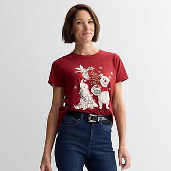 Juniors' Disney's Winnie the Pooh Graphic Short Sleeve Tee