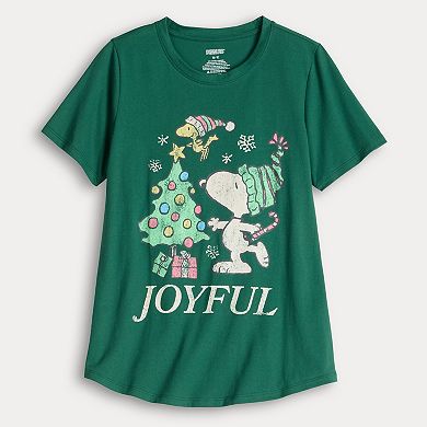 Women's Peanuts Snoopy Graphic Short Sleeve Tee