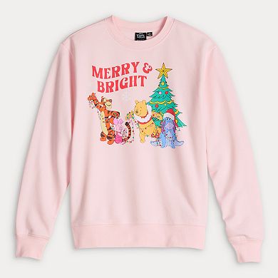 Juniors' Winnie The Pooh Merry & Bright Graphic Pullover