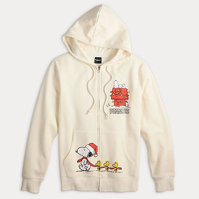 Juniors' Peanuts Long Sleeve Zip Up Hoodie