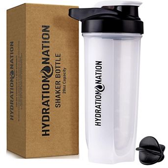 Protein Shaker Bottle 28oz - Shaker Bottles For Protein Mixes With Paddle Shaker Ball