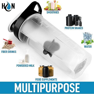 Protein Shaker Bottle 28oz - Shaker Bottles For Protein Mixes With Paddle Shaker Ball