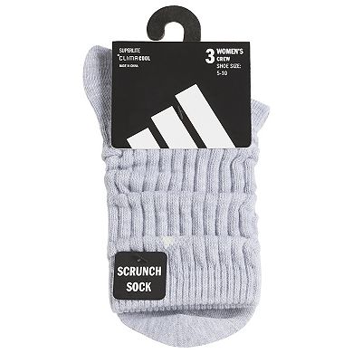 Women's adidas Athletic Scrunch 3-pk. Crew Socks