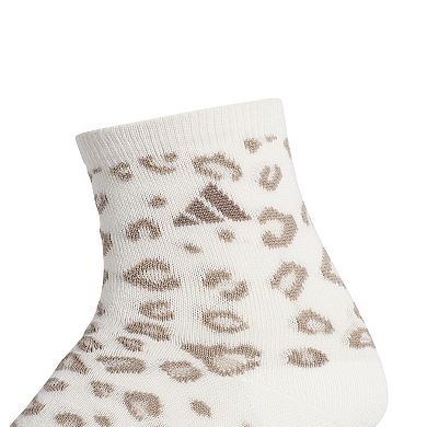 Women's adidas Leopard Luxe 3-pk. High Quarter Socks