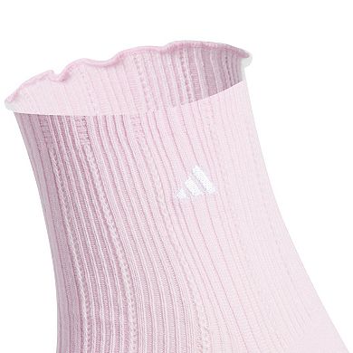 Women's adidas Performance Ruffle 3-pk. Quarter Socks