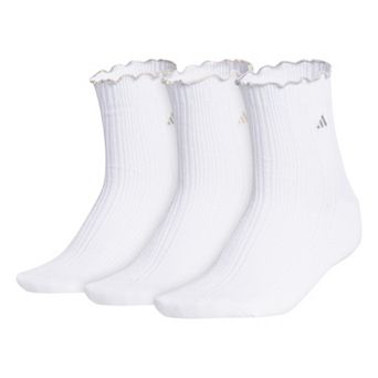 Women's adidas Performance Ruffle Quarter Socks 3 pk