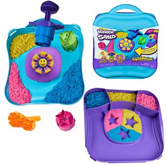 KINETIC SAND® SquishMotion Play Sand with Stamper & 5 Tools Storage Case