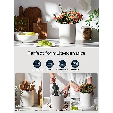 7.2″ Extra Large Ceramic Utensil Crock, Kitchen Utensil Holder