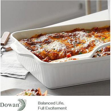 9''x13'' Ceramic Baking Dish, Large Lasagna Pan Deep for Oven, 4.2 Quarts Baking Pan with Handles