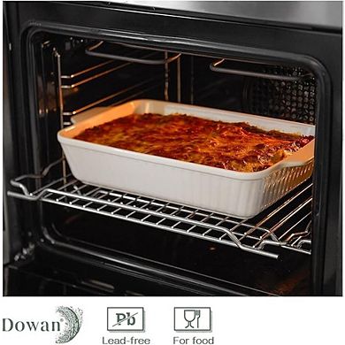 9''x13'' Ceramic Baking Dish, Large Lasagna Pan Deep for Oven, 4.2 Quarts Baking Pan with Handles