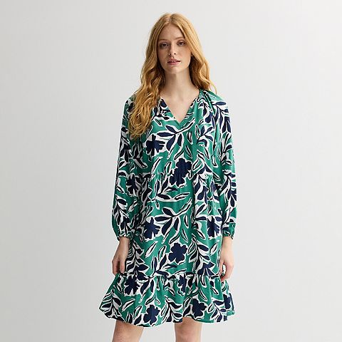 Женские платья Sonoma Goods For Life Women's Sonoma Goods For Life® Smocked V-Neck Long Sleeve Dress