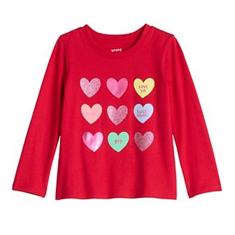 Toddler & Girls 6-12 Jumping Beans® Physical Adaptive Double Layer Long Sleeve Tee