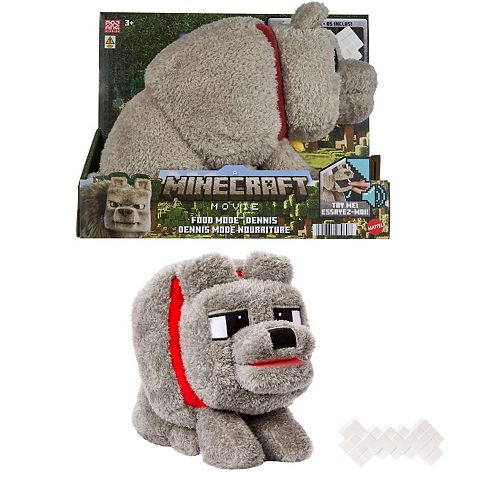Детские фигурки Mattel Minecraft Food Mode Dennis Interactive Plush Toy with Sounds & Bone Accessory