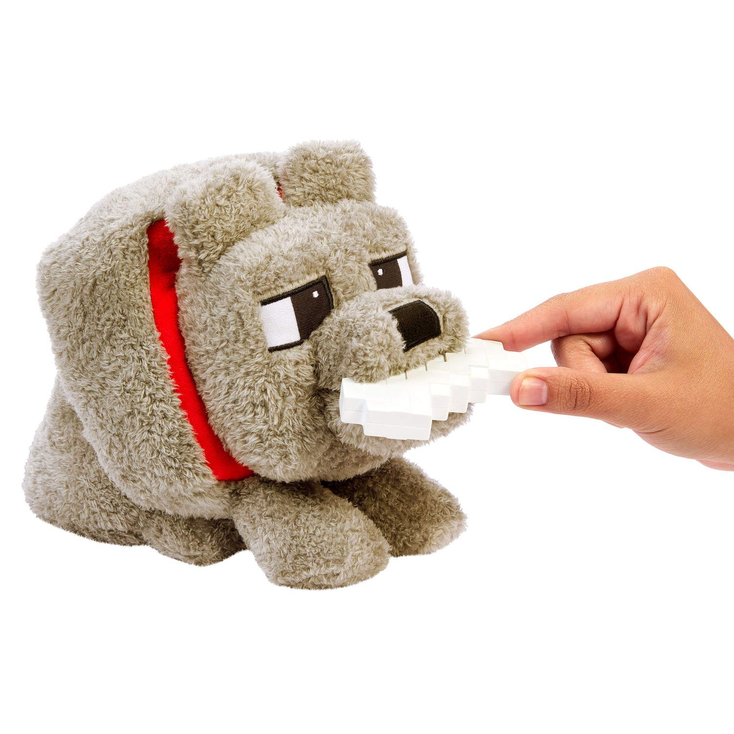 Детские фигурки Mattel Minecraft Food Mode Dennis Interactive Plush Toy with Sounds & Bone Accessory — фото 3