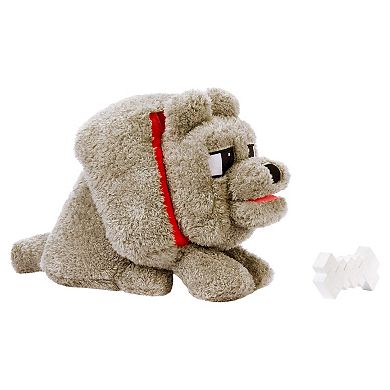 Mattel Minecraft Food Mode Dennis Interactive Plush Toy with Sounds & Bone Accessory