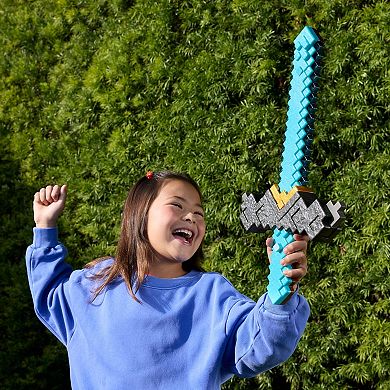 Mattel Minecraft Click and Switch 2-in-1 Sword and Pickaxe Role-Play Toy