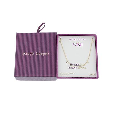 Paige Harper 14k Gold Plated WISH Necklace